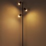 Piantana Globo Lighting Robby 57910SB con 3 Spot Orientabili GU10, Nera, Base e struttura in metallo, Interruttore a pedale