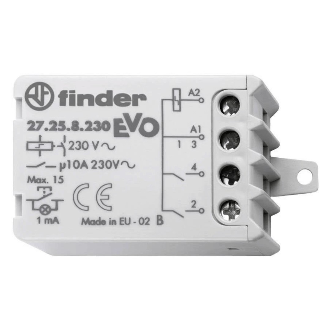 Finder 10.11.8.230.0000 Relè Crepuscolare con LED, 10A, Staffa per  fissaggio su palo inclusa, Alimentazione 230V