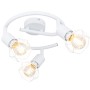 Globo Xara 54802W-3 Lampada da soffitto con diffusore a gabbia, Bianco, Orientabili, 3 E14, Struttura in metallo, Moderno