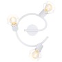 Globo Xara 54802W-3 Lampada da soffitto con diffusore a gabbia, Bianco, Orientabili, 3 E14, Struttura in metallo, Moderno