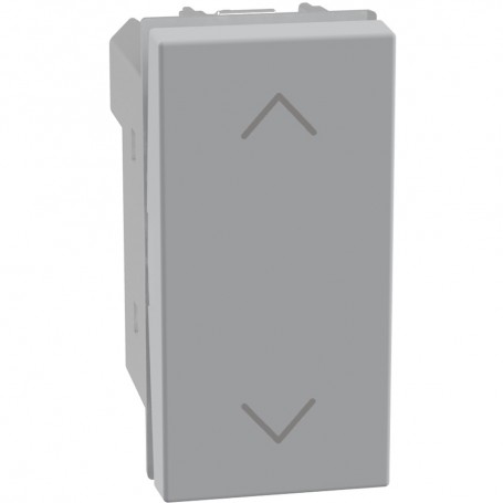 Pulsante Doppio Bticino Matix Go JG4037N, Grigio, Interbloccato, Non Illuminabile, 10A, 1P (NO) + 1P (NO), 1 Modulo