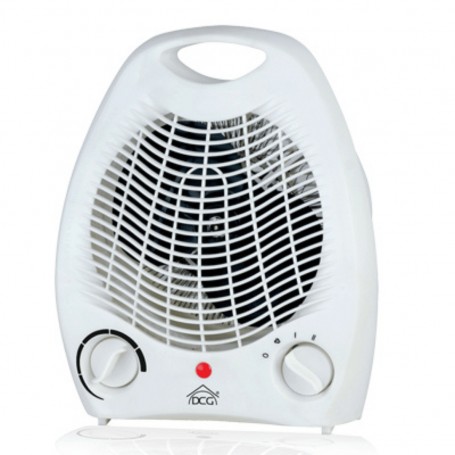 DCG HL9733 Termoventilatore con termostato, 2 Potenze 1000-2000W, Bianco, Spie di controllo, Sistema di sicurezza