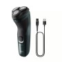 Philips X3002/00 Rasoio Ricaricabile, Testine 4D Flex, Impermeabile, Wet&Dry, Rifinitore basette e baffi, Indicatore batteria