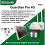 Telecamera motorizzata Bravo Guardian Pro con pannello solare e SIM 4G, Visione notturna a colori, Audio 2 vie, 1080p