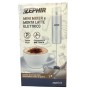 Zephir ZHC37 Mini Mixer Montalatte a batterie, Gambo Acciaio Inox Smontabile, Bianco, Ergonomico, Per latte, caffè, cioccolata