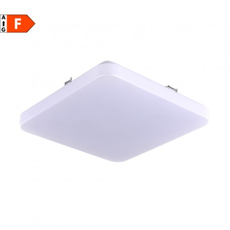 Lampo E280SQLEDMC Plafoniera 19W LED Tricolor, Bianca, 1650 Lumen, IP20, Luce calda-naturale-fredda, 27x27 cm