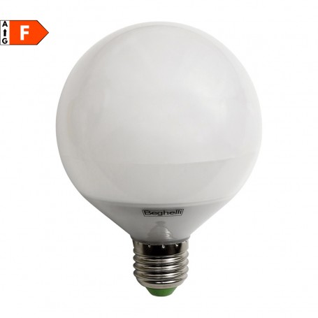 Beghelli Saving 56854 Lampada LED 16W E27, Luce Calda, 3000K, Resa 100W, 1600 Lumen, Globo, Luce a 270 Gradi