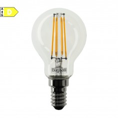 Beghelli Zafiro 56456 Lampada LED 6W E14 Trasparente, Luce Naturale, 4000K, 800 Lumen, Resa 60W, Sfera, Vintage