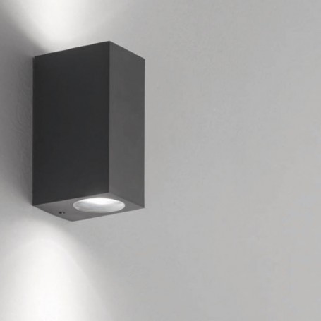 Isyluce 311 E-Sea Lampada da parete Luce Sopra/Sotto Antracite, 2 GU10, Struttura in ABS, Interno ed esterno, IP54