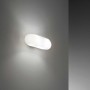 Ideal Lux Moris AP2 Lampada da parete con vetro bianco ovale, 2 G9, Struttura in metallo cromo, Moderno