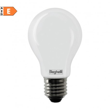 Beghelli 56526 Lampada LED Tutto Vetro 12W E27 Luce calda, Resa 100W, 1520 Lumen, 3000K, Goccia