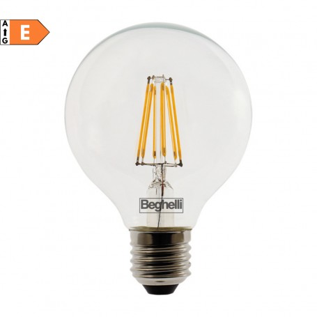 Beghelli 56447 ZafiroLED Lampadina a Led Globo, E27, 2700K(Calda), 12W