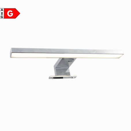 Lampo TB30CRBN Lampada per specchi, Installazione su cornice, parete o specchio, IP44, 6W LED, Luce naturale, Cromo lucido