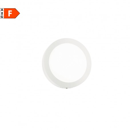 Plafoniera bianca sottile in metallo IdealLux Universal Round, 12W, 700 Lumen, Luce calda 3000K, Diametro 17 cm: Coppolav.it