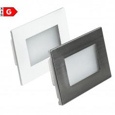 Segnapasso LED 3W Tricolor ad incasso 503 Lampo SPLED503MC, Luce calda-naturale-fredda, 240 Lumen, Dimmerabile: Coppolav.it