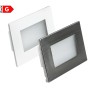 Segnapasso LED 3W Anti Black out Luce calda Lampo Lighting SPLEDEM503BC, Autonomia 3 ore, Bianco o Acciaio Inox, 190 Lumen