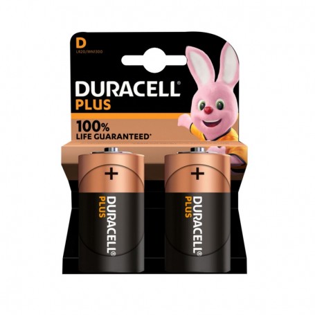 Duracell Plus MN1300 D Torcia Batterie alcaline, Lunga durata per uso quotidiano