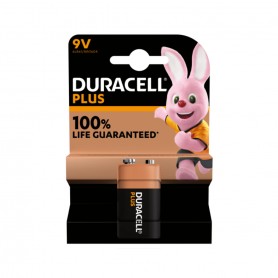 Duracell Plus MN1604 Batterie alcaline 9V, Blister da 1 batteria, Lunga durata per uso quotidiano