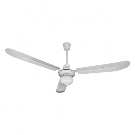 DCG VECRD30L Ventilatore da soffitto con luce, Comando a parete, Diametro 140 cm, 3 Velocità, 3 Pale bianche