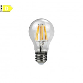 Lampo FL60E27BC Lampada LED 8W E27 Vintage Trasparente, Luce Calda, 3000K, Resa 75W, 1055 Lumen, Goccia, Luce a 300 Gradi