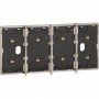 Bticino Living Now KG8104 Frame elettrificato Nero, 4 Moduli, per supporto K4704