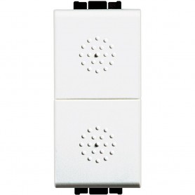 Bticino Living Light N4037N Doppio pulsante interbloccato con frecce, 10A, Bianco, Serie civili, MADE IN ITALY