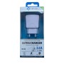 Caricatore 3.1A 2 USB Tipo A, Ricarica rapida, Protezione fino a 15W, Bianco, Ideale per smartphone e tablet