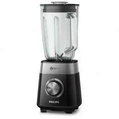 Philips HR2228/90 Frullatore 800W con bicchiere in vetro, 3 Velocità e Pulse, Gruppo lame rimovibile