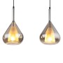 Sospensione Globo Lighting Geeky 15542-3 con vetri fumé, 3 E27, Base Nera, Modernac