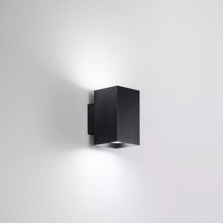 Isyluce 789 Lampada da parete Luce Sopra/Sotto Nera, 2 GX53, Struttura in Alluminio