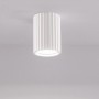 Isyluce 852 Gypsos Lampada da soffitto Cilindrica Rigata in gesso, 1 GU10, Tinteggiabile