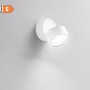 Isyluce 965 Lampada da parete orientabile, Bianca, 12W, Luce calda, Fascio luce regolabile 18-45 gradi