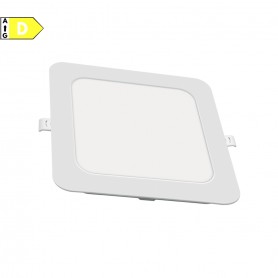 Lampo Tricolor SQLED9WMC Faro LED Incasso Sottile 9W, Bianco, Quadrato, 955 Lumen, IP20