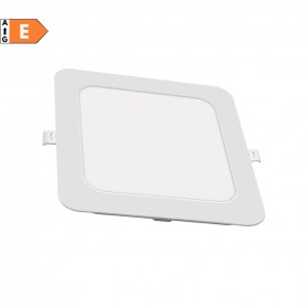 Lampo Tricolor SQLED18WMC Faro LED Incasso Sottile 18W, Bianco, Quadrato, 1813 Lumen, IP20