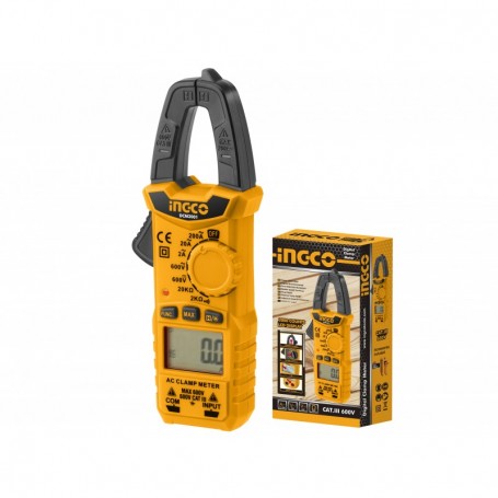 Ineco DCM2001 Multimetro digitale a pinza, Correnti AC fino a 200A, Tensione CC e CA fino a 600V, Spegnimento automatico