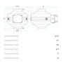 Vortice CA 100 ES 16200 Aspiratore centrifugo assiale in acciaio, Diametro 100 mm, Motore EC, IP44, MADE IN ITALY