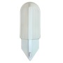 Luminance Plato 4065 Applique Bianco, 1 PL 9W, Interruttore su base, Diffusore in Vetro bianco, IP21, MADE IN ENGLAND, Vintage