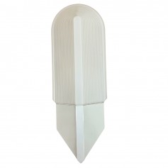 Luminance Plato 3977 Applique Bianco, 1 PL 9W, Diffusore in Vetro bianco, IP21, MADE IN ENGLAND, Vintage