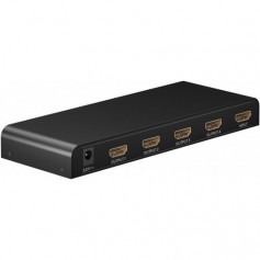 Splitter HDMI 4K 60 Hz 4 Uscite Ra.El.Con 90659, 1 Ingresso, Supporta 4K 1080/720p, HDMI 2.0 e 1.4, Ideale per PC, DVR e Blu-Ray