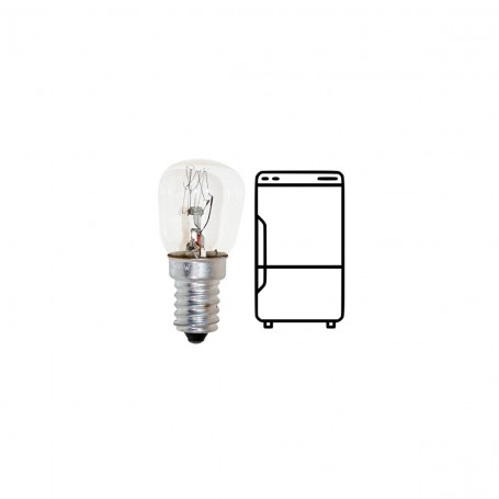 Lampadina per frigorifero E14 15W MED FR15, Incandescenza, 220-240V, 60 Lumen