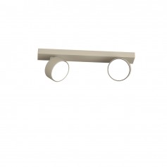 Toplight Edra Barra 2 Spot Sabbia Orientabili da parete e soffitto, 2 GX53, Struttura in metallo, IP20, Moderno