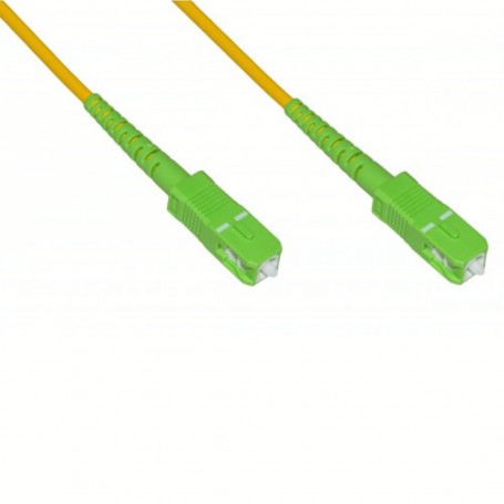 Patch Cavo Fibra Ottica 10 Metri SC/APC - SC/APC Simplex per FTTH, Diametro Fibra 9/125 micron