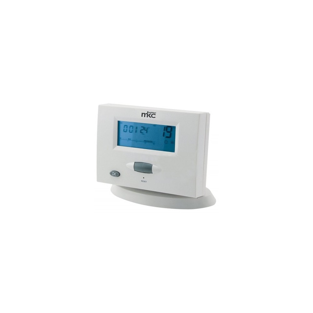Cronotermostato Wireless digitale Settimanale a batterie da parete  Melchioni 493933764, Ricevitore per caldaia incluso, 5-30°C
