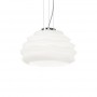 Sospensione con vetro bianco Ideal Lux Karma SP1 Small