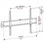 Supporto braccio fisso per TV da 32 a 60 pollici in ferro zincato nero inclinabile Bravo Quadro 4 92402635