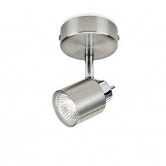 Faretto Spot Orientabile Philips 5031017E7, Cromo satinato e lucido, 1 GU10, Ideale per specchi e quadri, Lampadina a scomparsa