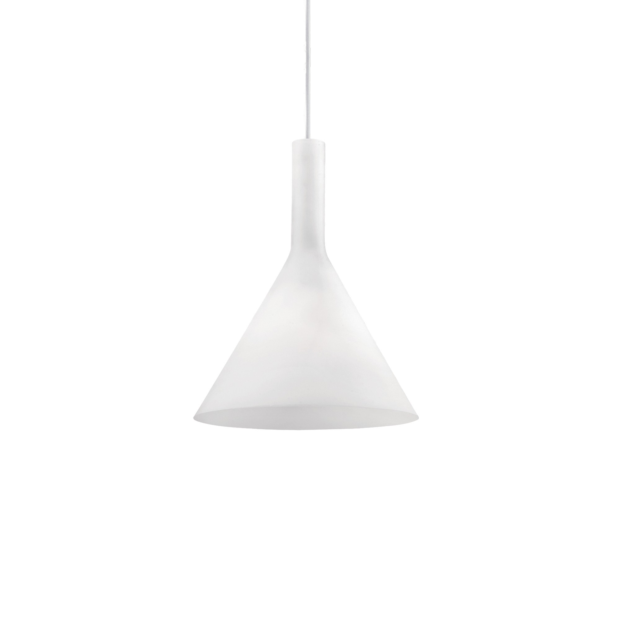 Sospensione Ideal Lux Tokyo SP8 con struttura in metallo cromo lucido, 8  E14, Vetro soffiato bianco, Regolabile in altezza