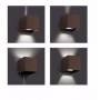 Isyluce 518-21 Applique Cubo da parete 16W, Corten, Fascio regolabile, Luce calda, 2000 Lumen, IP54