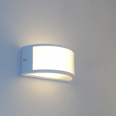Lampada da parete o soffitto per esterno bianca GreenLight 08593,1 E27, Diffusore in termoplastica , Alluminio Pressofuso, IP44