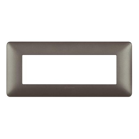 Placca 3 posti Iron Bticino Matix AM4803MIR, Grigio Metallizzato, 3 moduli, Tecnopolimero